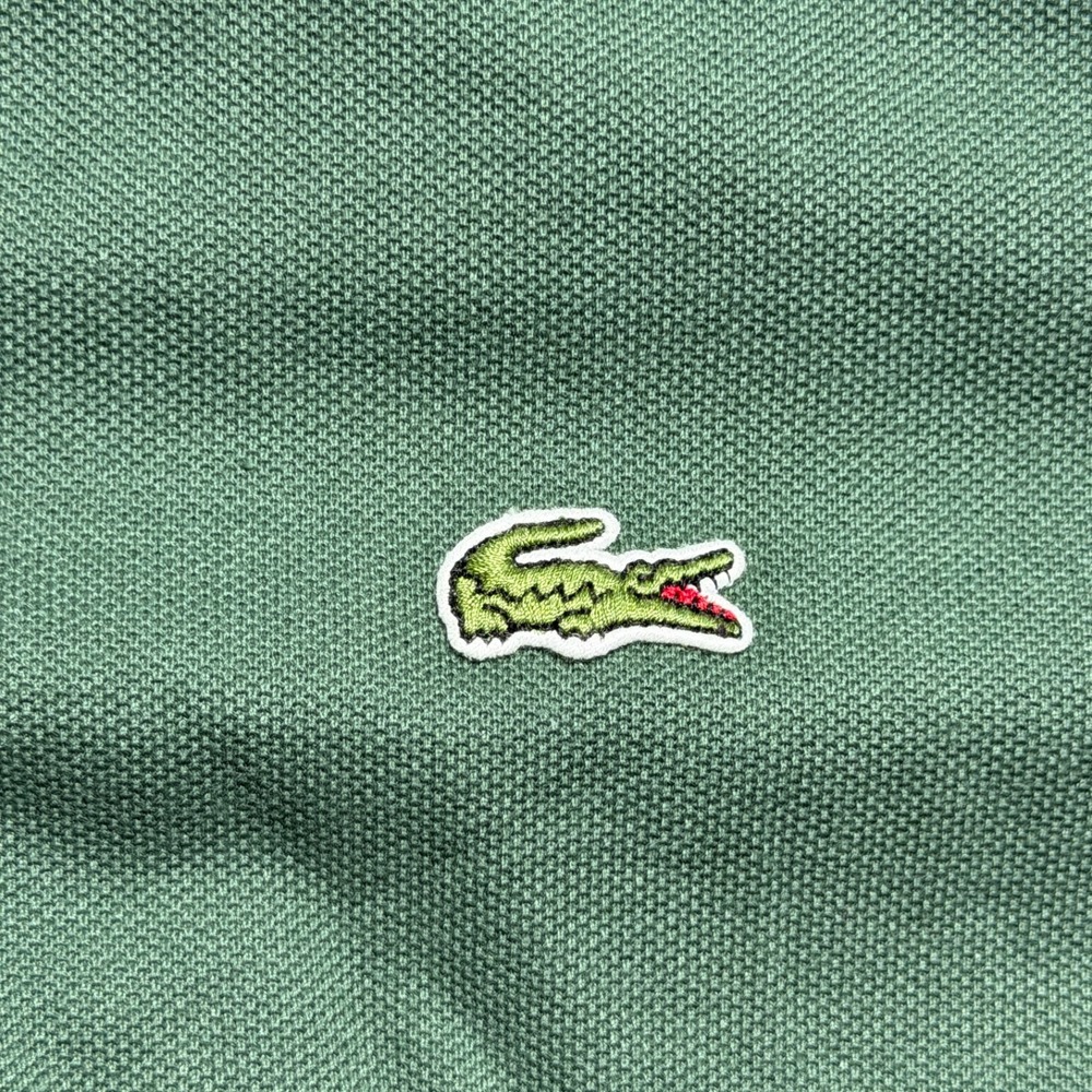 Lacoste Slim Fit Polo Shirt Mens XL Green Pique Cotton Short Sleeve Logo FR 6 - Picture 6 of 10
